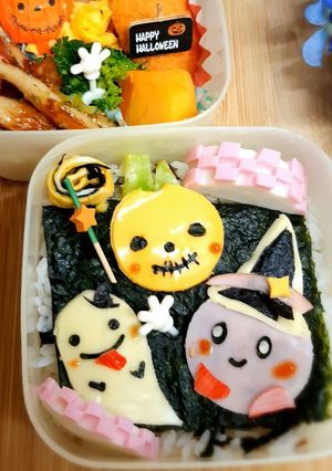 簡単カービィとハロウィンキャラ弁当第2弾-レシピのメイン写真