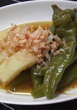 万願寺唐辛子と山芋のホクホクおかか煮-レシピのメイン写真