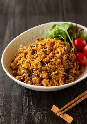夏野菜を使い切り♪キーマカレービーフン-レシピのメイン写真
