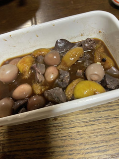 鶏レバーとうずら卵の赤ワイン煮-レシピのメイン写真