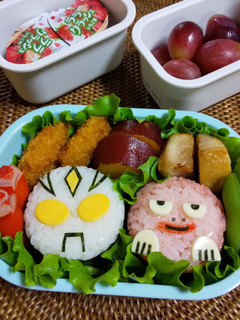 キャラ弁★運動会 遠足★ウルトラマン-レシピのメイン写真