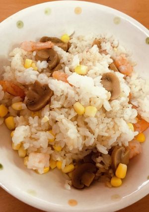 おひとり様レンチンピラフ-レシピのメイン写真