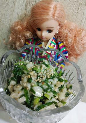 リカちゃん♡ニラ白和え(ごま豆腐韓国風)-レシピのメイン写真