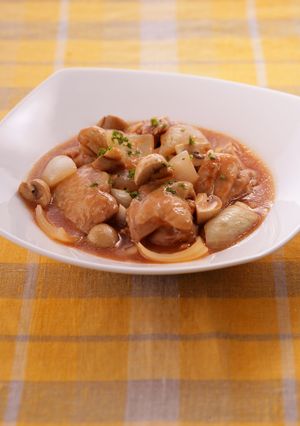 鶏のワイン煮込み【レンジで5分20秒】-レシピのメイン写真