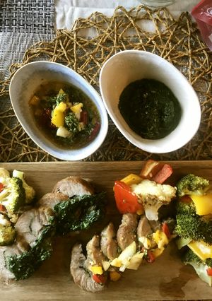 2種の薬膳ソースで食べるローストポーク-レシピのメイン写真