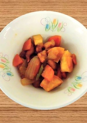 けい肉のさつまいものうまに★神戸学校給食-レシピのメイン写真
