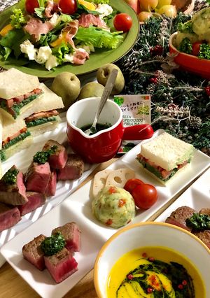 簡単♪スピルリナdeクリスマスメニュー-レシピのメイン写真