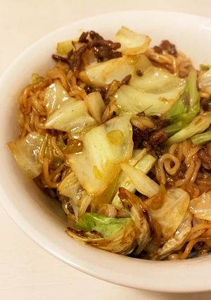 インスタントラーメンで焼きそば-レシピのメイン写真