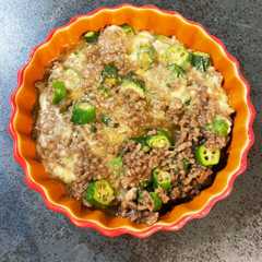 合い挽き肉のオクラチーズ炒め〜甘辛味〜-レシピのメイン写真