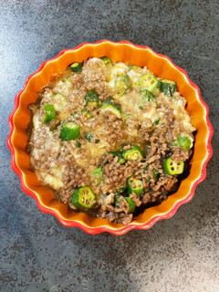 合い挽き肉のオクラチーズ炒め〜甘辛味〜-レシピのメイン写真