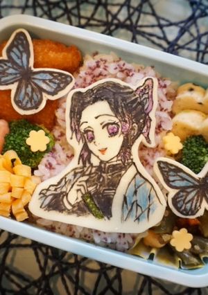 鬼滅の刃 胡蝶しのぶ オブアート弁当！-レシピのメイン写真