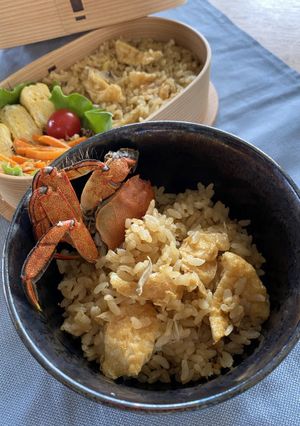 モクズガニと油揚げの炊き込みご飯-レシピのメイン写真