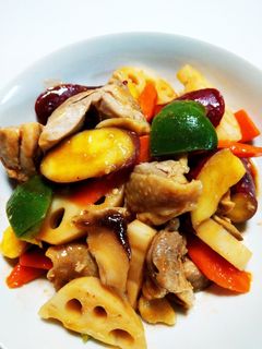 鶏と根菜の甘酢炒め☆-レシピのメイン写真
