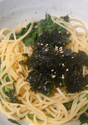 ツナと小松菜の和風パスタ-レシピのメイン写真