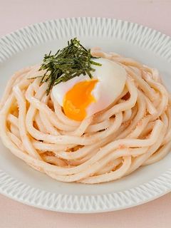 たらこうどん 温卵のせ-レシピのメイン写真