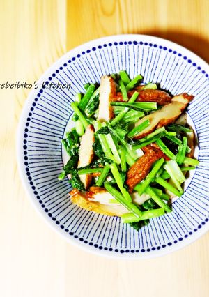ちょい足しで＊蕪の葉とさつま揚げの炒め物-レシピのメイン写真