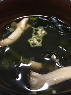 豚しゃぶ鍋残り出汁リメイク わかめスープ-レシピのメイン写真