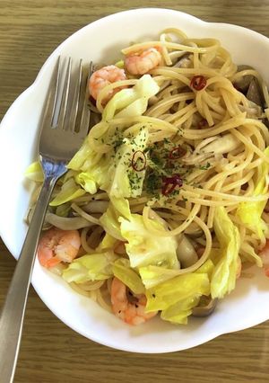 エビの風味たっぷりペペロンチーノ-レシピのメイン写真