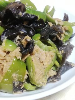 黒きくらげで無限ピーマン風-レシピのメイン写真