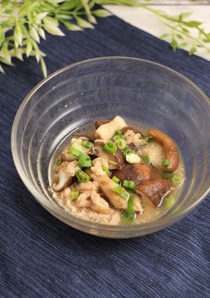 レンジで簡単！椎茸とツナの白だし煮-レシピのメイン写真