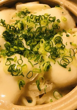 鍋の素●ポン酢でいただく鶏肉の餅うどん鍋-レシピのメイン写真
