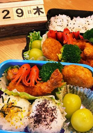 中学生保育園児お弁当 10/29-レシピのメイン写真