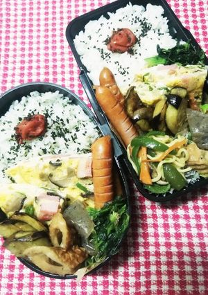 高校男子弁当♡メインは特に、、卵とじ？-レシピのメイン写真