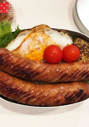 のっけ弁当(ウインナーと目玉焼き)-レシピのメイン写真