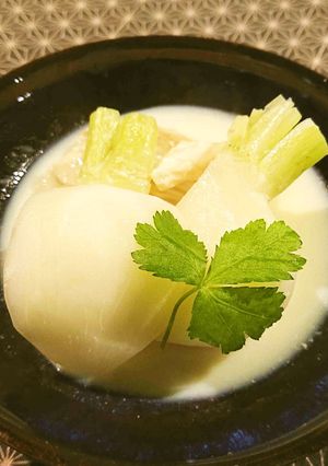 【野菜ソムリエ】京こかぶの豆乳煮-レシピのメイン写真
