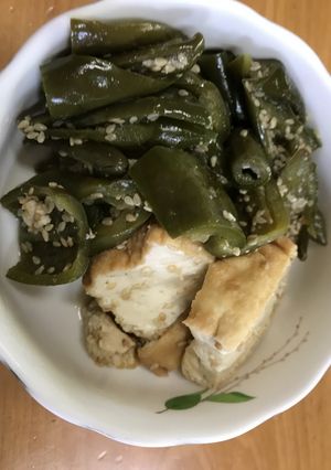 ピーマンと厚揚げの煮物-レシピのメイン写真