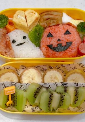 ハロウィン おばけ キャラ弁 幼稚園弁当-レシピのメイン写真