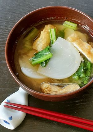 【野菜ソムリエ】京こかぶの味噌汁-レシピのメイン写真