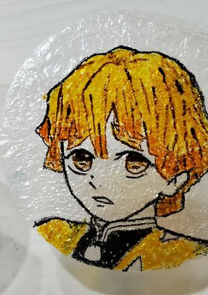 鬼滅の刃善逸　キャラ弁　オブラートアート-レシピのメイン写真