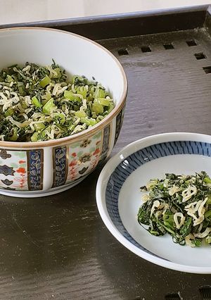京こかぶの葉とじゃこの炒めたん-レシピのメイン写真