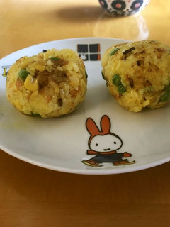 【使いきり】野菜たっぷり焼きおにぎり-レシピのメイン写真