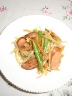 もやしとウインナーのカレー炒め-レシピのメイン写真