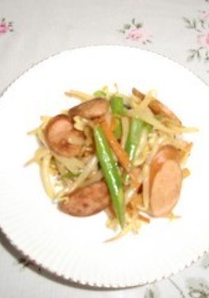 もやしとウインナーのカレー炒め-レシピのメイン写真