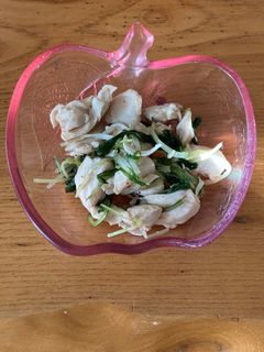 ささみと水菜の中華ごまドレッシングあえ-レシピのメイン写真