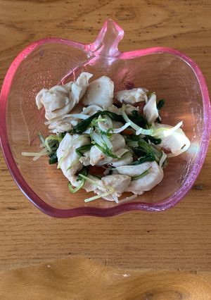 ささみと水菜の中華ごまドレッシングあえ-レシピのメイン写真