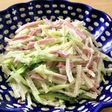 ハムときゅうりと糸寒天のシンプルサラダ