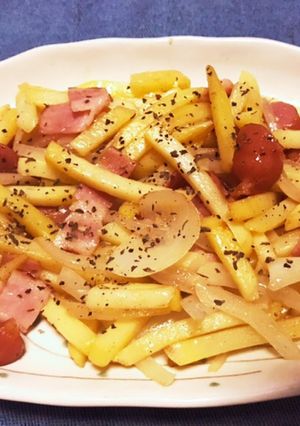 冷凍フライドポテトをジャーマン風に-レシピのメイン写真