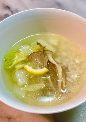 No2696お米と舞茸と白菜のスープ-レシピのメイン写真