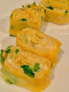 ねぎ入り だし巻き玉子焼き お弁当に-レシピのメイン写真