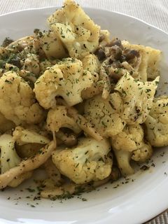 簡単カリフラワーとしめじのカレーマヨ炒め-レシピのメイン写真