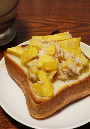 さつま芋とツナのマヨトースト-レシピのメイン写真