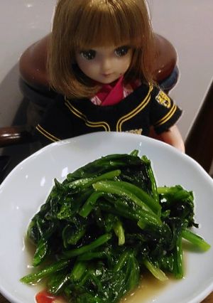 リカちゃん♡野球シリーズ*味仙ほうれん草-レシピのメイン写真