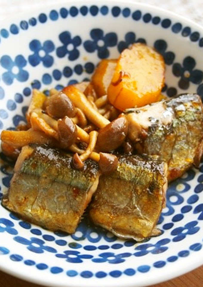 さんま・しめじ・さつま芋の照り焼き♪-レシピのメイン写真