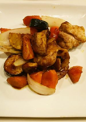 鶏と残り野菜の黒酢あんかけ-レシピのメイン写真