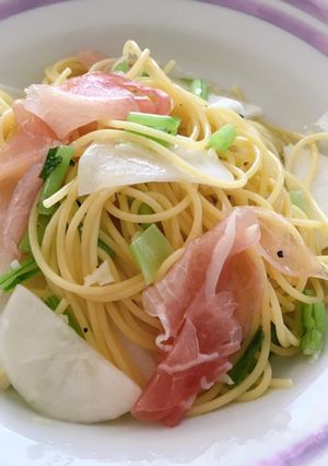 かぶと生ハムのパスタ-レシピのメイン写真