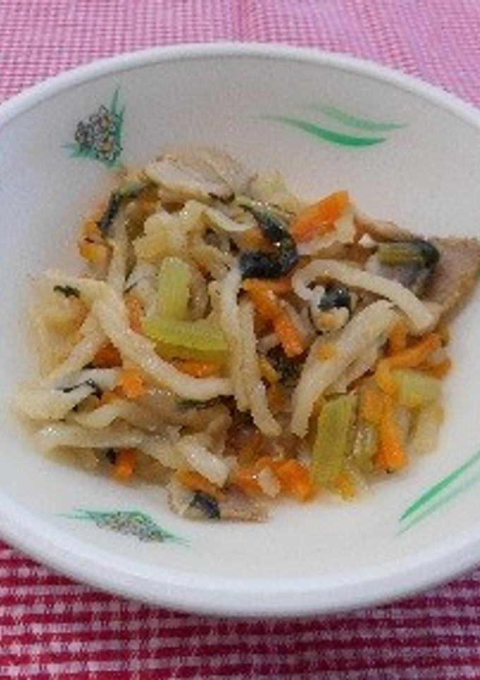 学校給食：切干大根の中華炒め-レシピのメイン写真